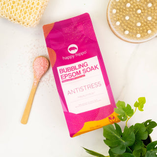 Happy Hippo Anti-Stress Bubbling Epsom Soak 600g bag