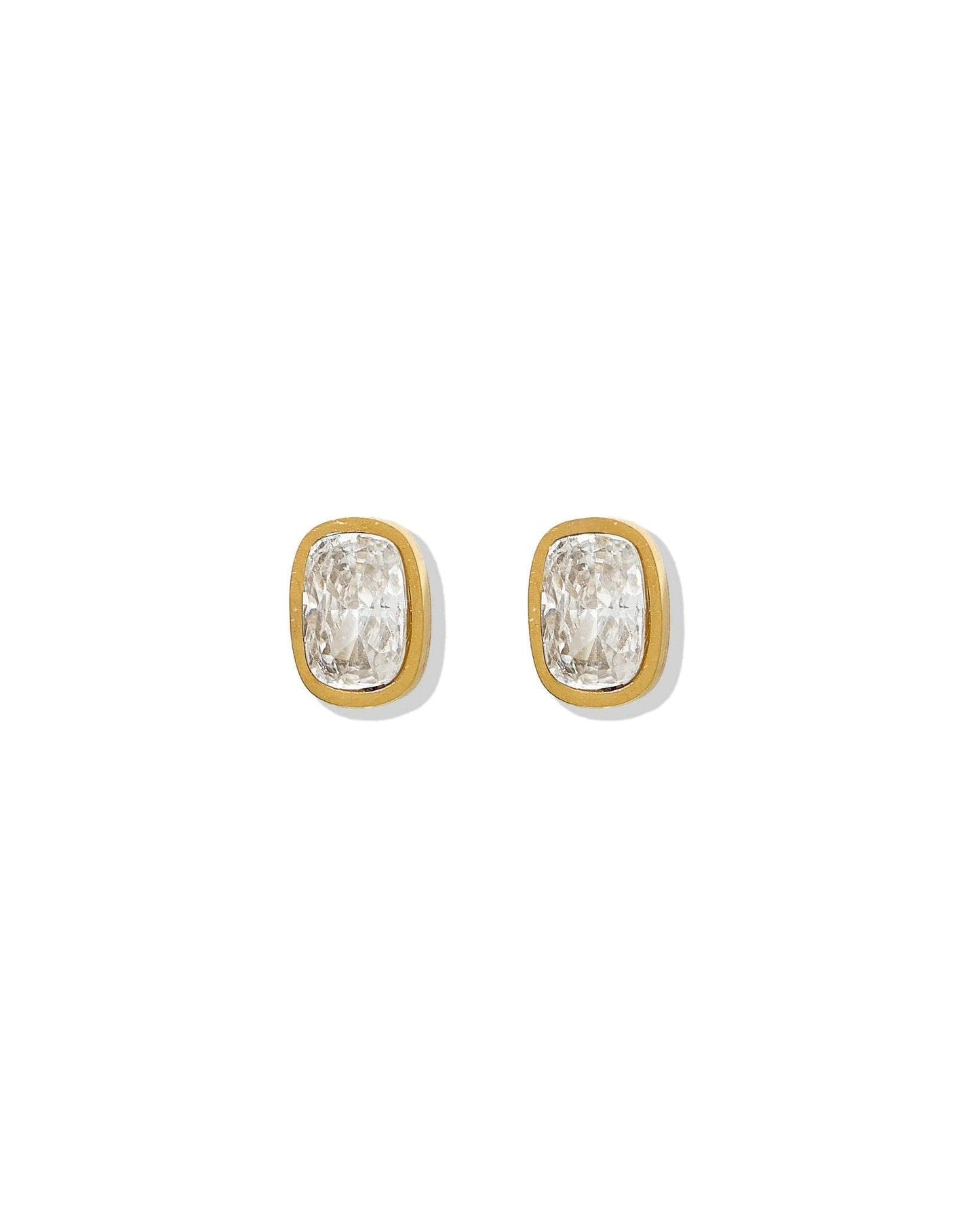 Screwback Stud Earrings - Kay Clear Gold
