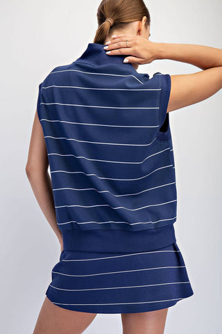 Jolie Striped Scuba Top