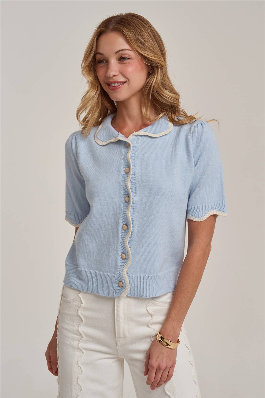 Charlotte Scallop Collar Cardigan