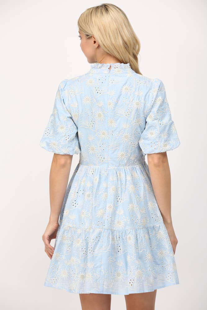 Lila Bluebell Eyelet Dress