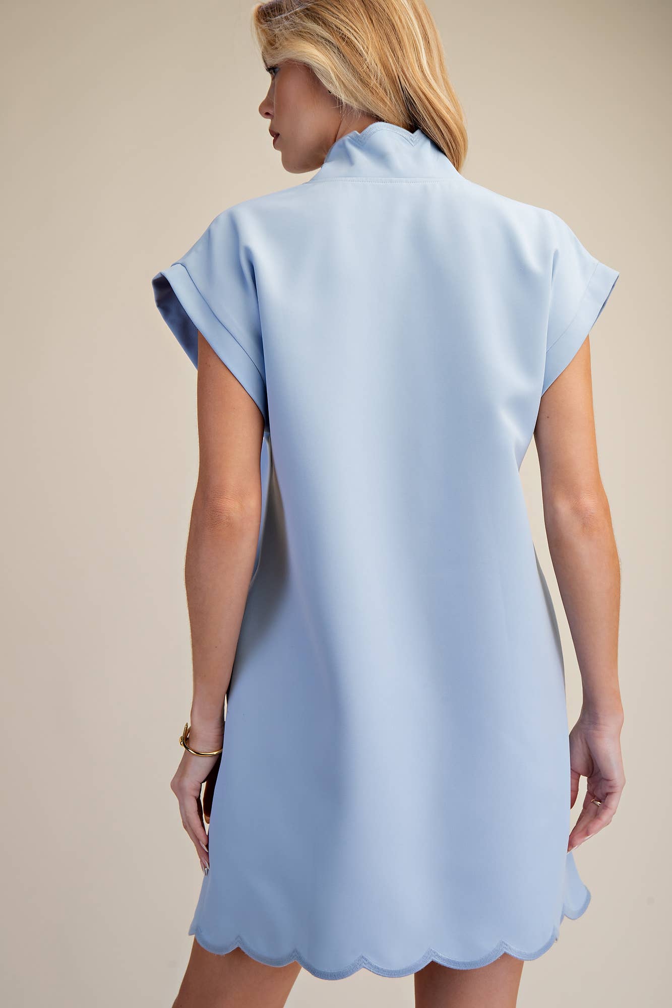 The Scalloped Grace Mini Dress