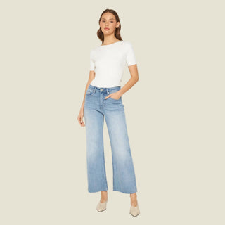 HIGH RISE WIDE RAW HEM