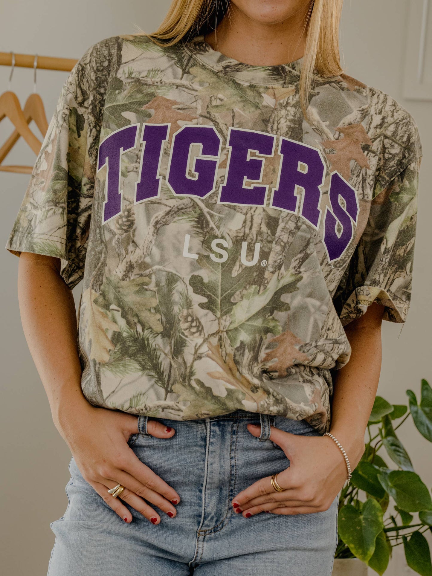 LSU Tigers Oversized Camo Graphic Tee