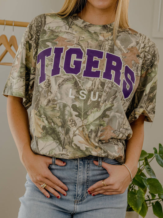 LSU Tigers Oversized Camo Graphic Tee