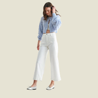 Colette High Rise Ankle Wide Leg Jeans