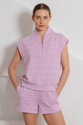 Jolie Striped Scuba Top