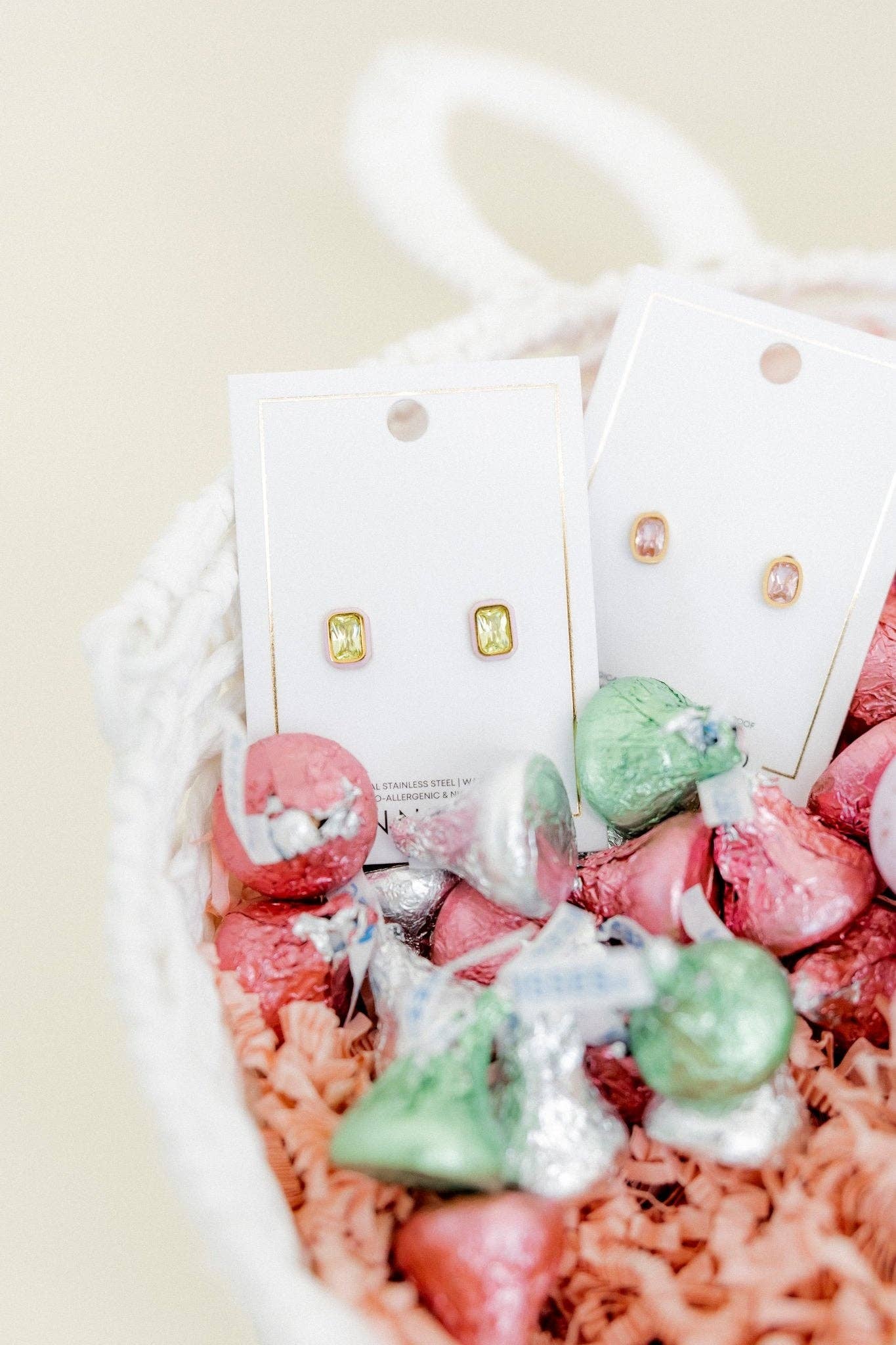 Screwback Stud Earrings - Whitney Pink Apple