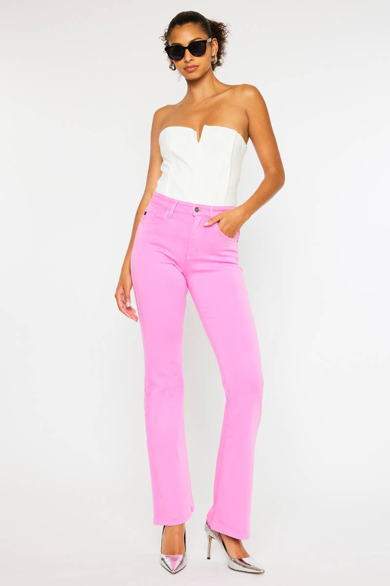 The Pink Aura High-Rise Bootcut Jeans