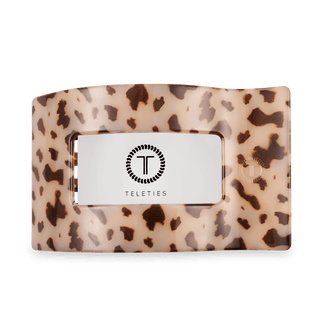Teleties blonde tortoise large flat rectangle hair clip, view 2