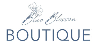Blue Blossom Boutique gift card with floral logo