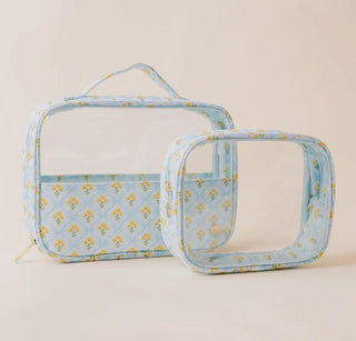 Bluebell Bloom Duo – two floral-print fabric bags