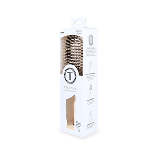 Teleties tan full size boar bristle hair brush, view 9