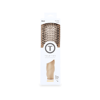 Teleties tan full size boar bristle hair brush, view 10