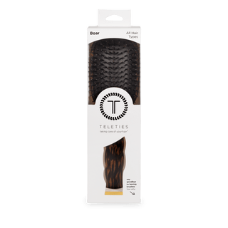 Teleties tortoise full size boar bristle hair brush, view 11
