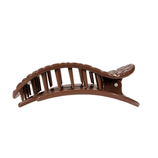 Brown Crocodile | Large| Flat Round Hair Clip - Blue Blossom Boutique