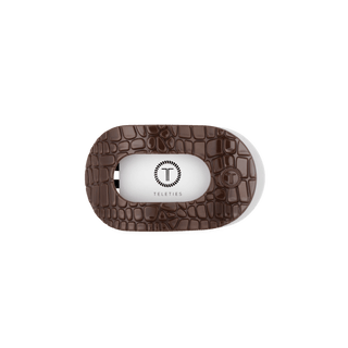 Brown Crocodile | Small | Flat Round Hair Clip - Blue Blossom Boutique