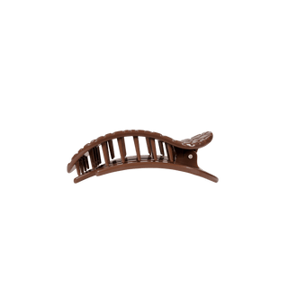 Brown Crocodile | Small | Flat Round Hair Clip - Blue Blossom Boutique