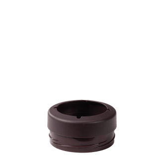 Brown rubber gasket on a white background