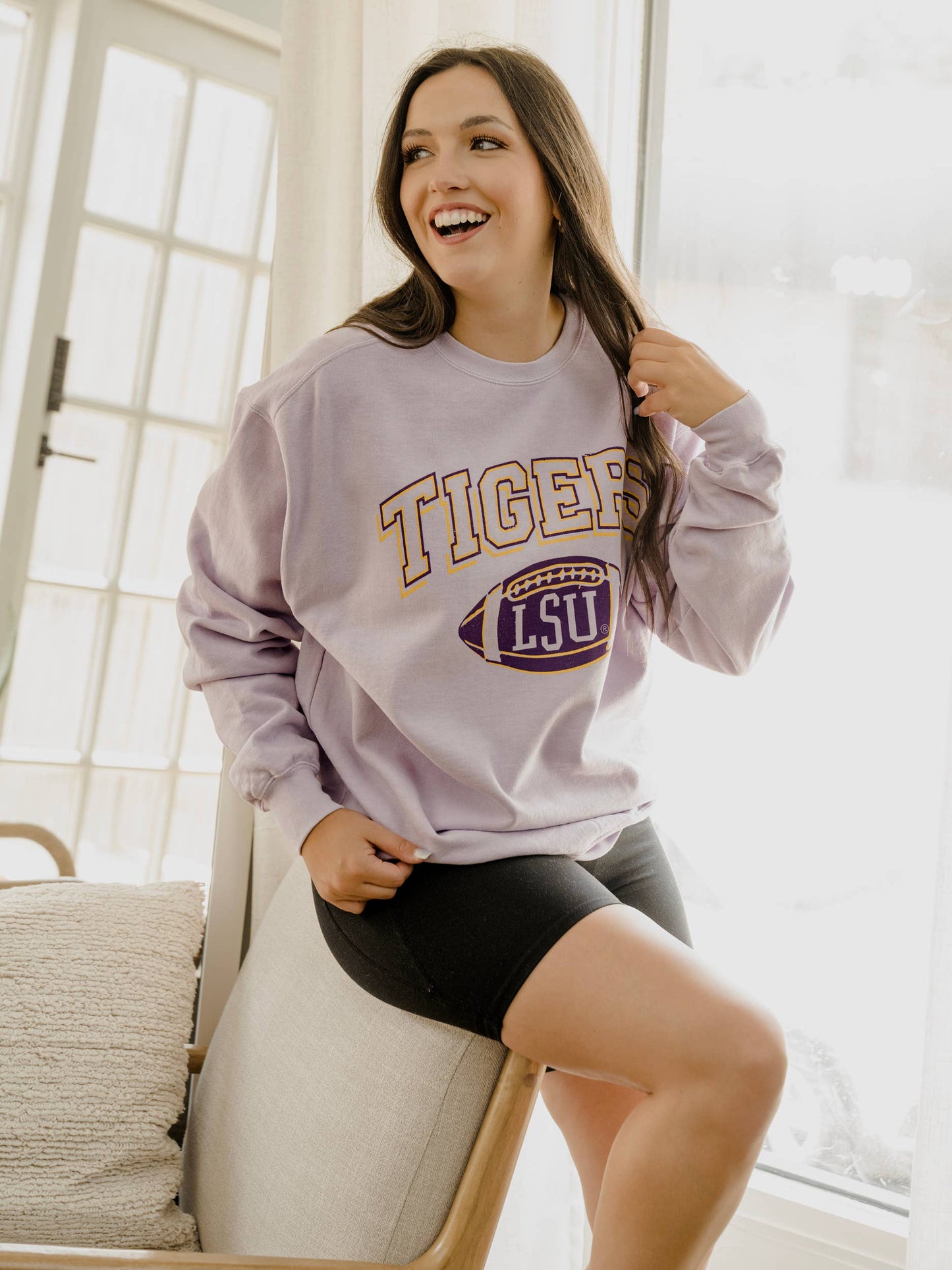 LSU Tigers Wonka Football Orchid CC Sweatshirt
