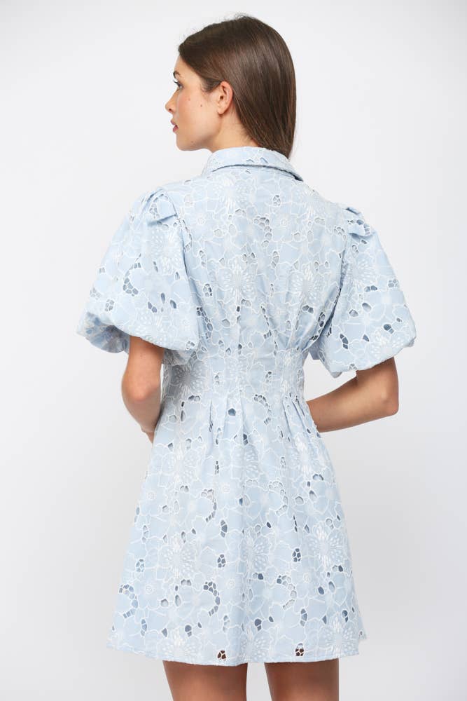 Camille Lace Puff Sleeve Dress