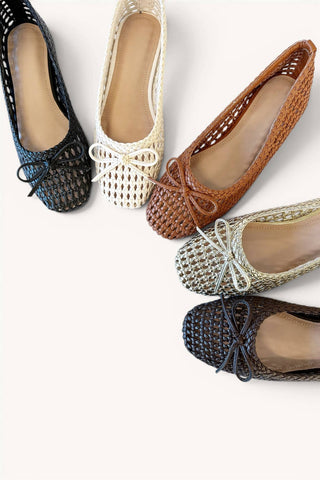 Set of colorful flats with decorative elements on a white background