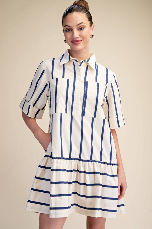 Marlowe Stripe Shirt Dress
