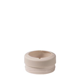 Beige ceramic planter on a white background