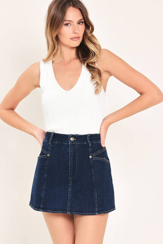 The Main Street Denim Skort