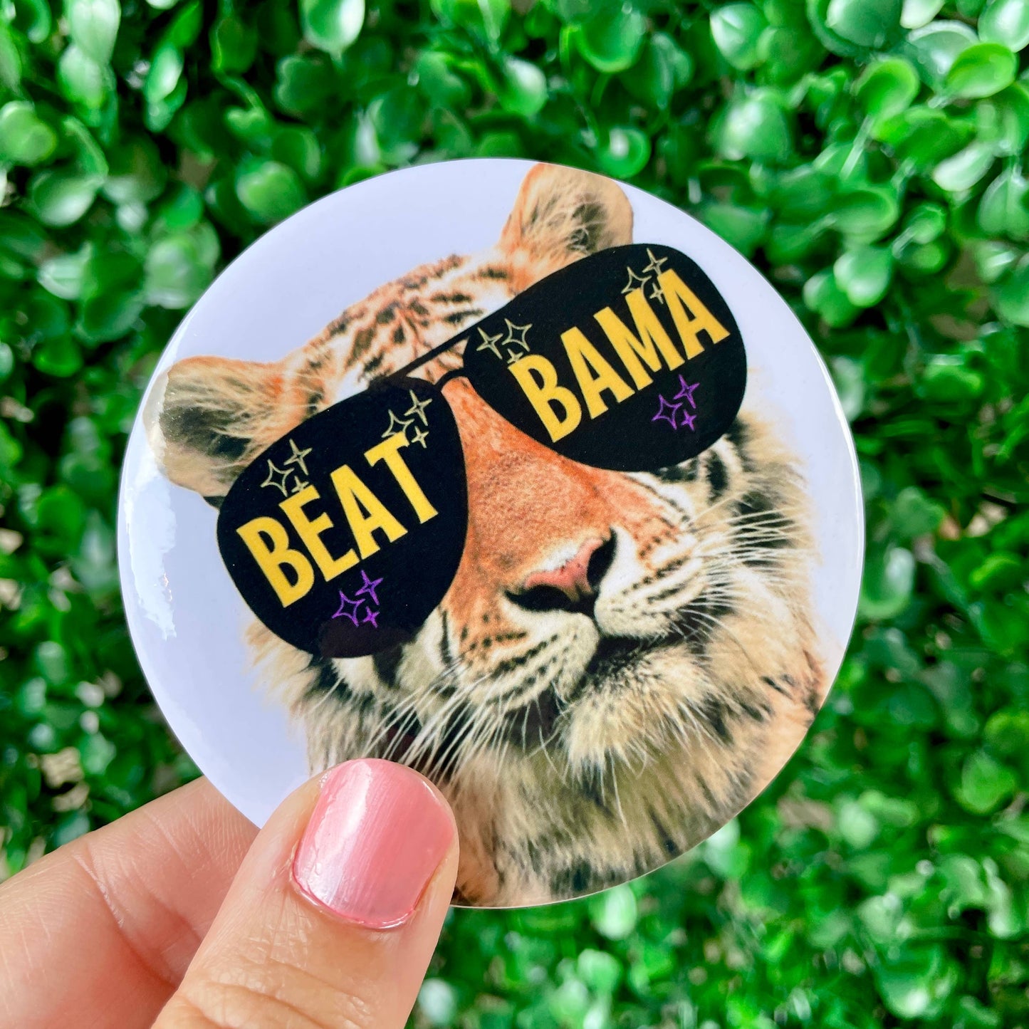 Starry Eyed Tiger - Beat Bama - Game Day Button