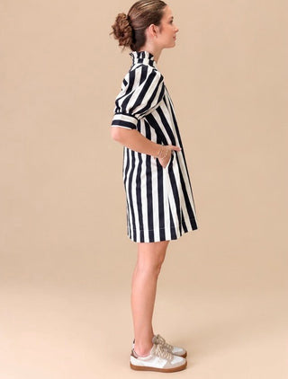 Caroline Striped Mini Dress - Blue Blossom Boutique
