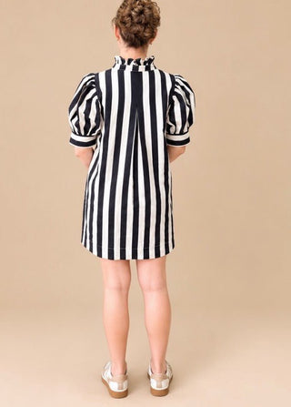 Caroline Striped Mini Dress - Blue Blossom Boutique