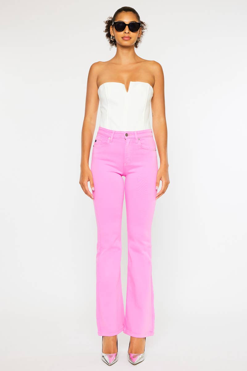 The Pink Aura High-Rise Bootcut Jeans