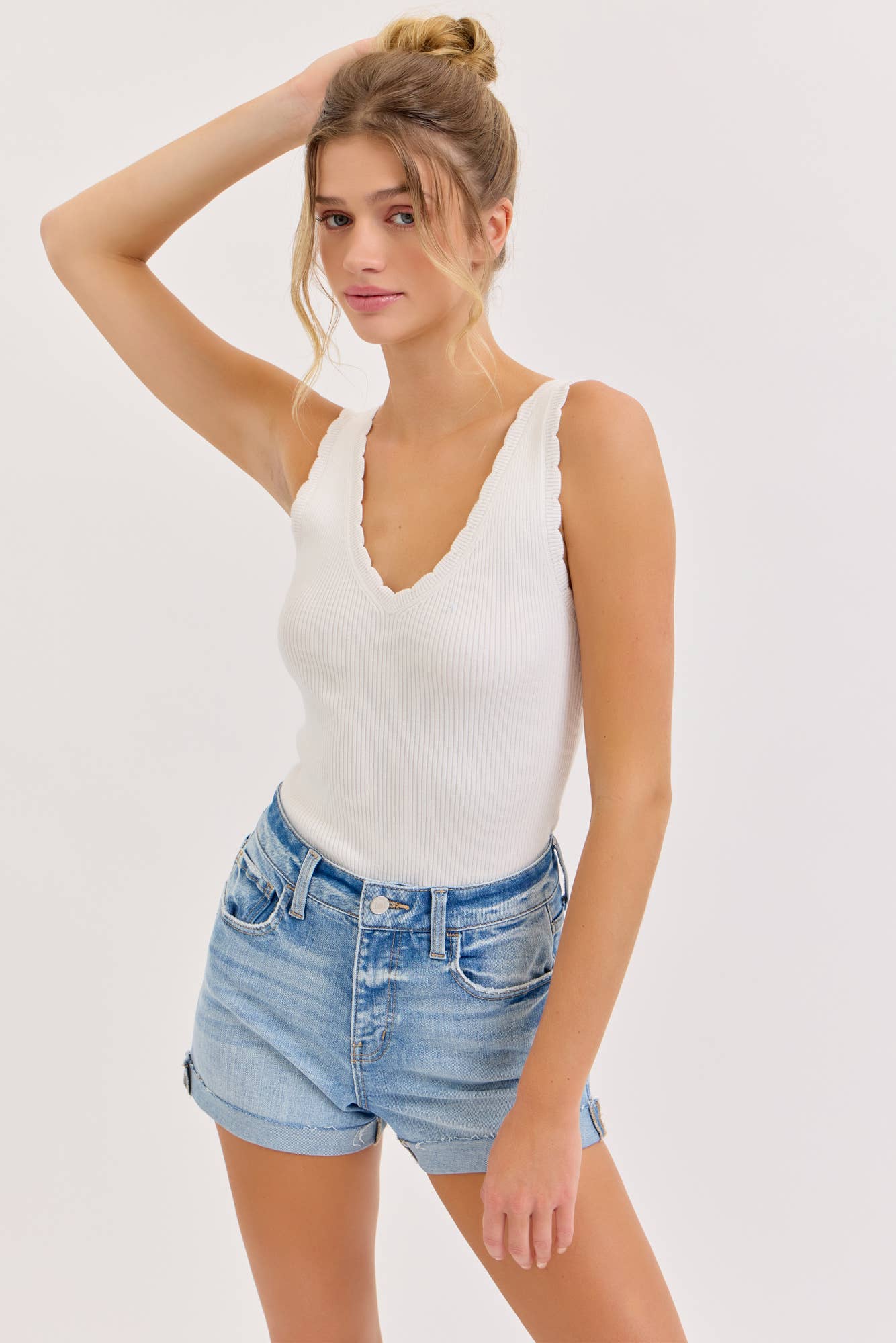 The Emily High Rise Shorts with Cuff