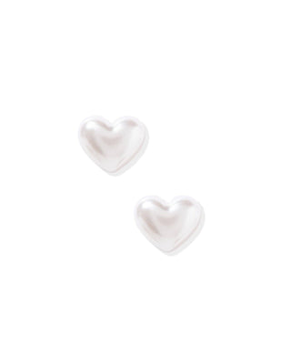 Heart-shaped earrings on a white background