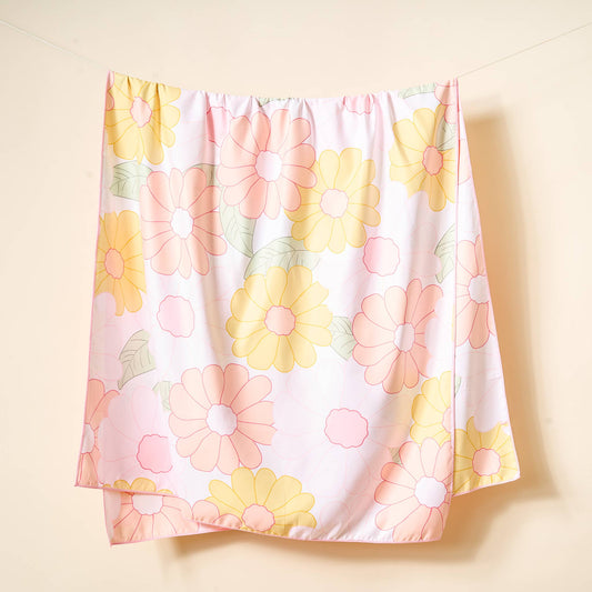 XL Quick-Dry Beach Towel-Daisy Craze Peach