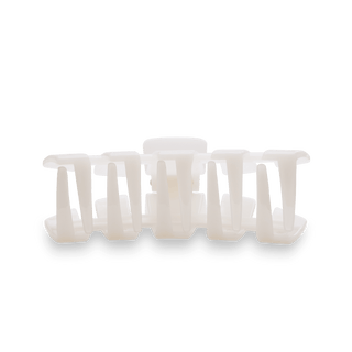 Teleties coconut white large classic claw hair clip, view 3