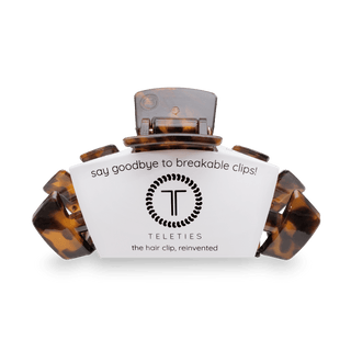 Teleties tortoise large classic claw hair clip, view 2