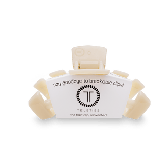Teleties almond beige medium classic claw hair clip, view 2