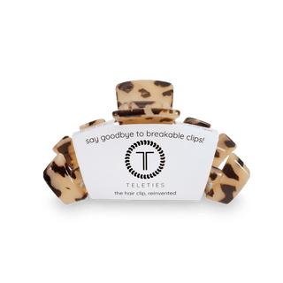Teleties blonde tortoise medium classic claw hair clip, view 2