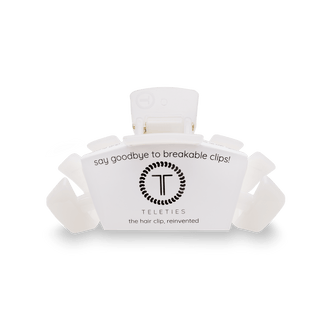 Teleties coconut white medium classic claw hair clip, view 2