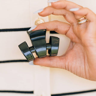 Classic | Jet Black | Petite Claw Clip - Blue Blossom Boutique