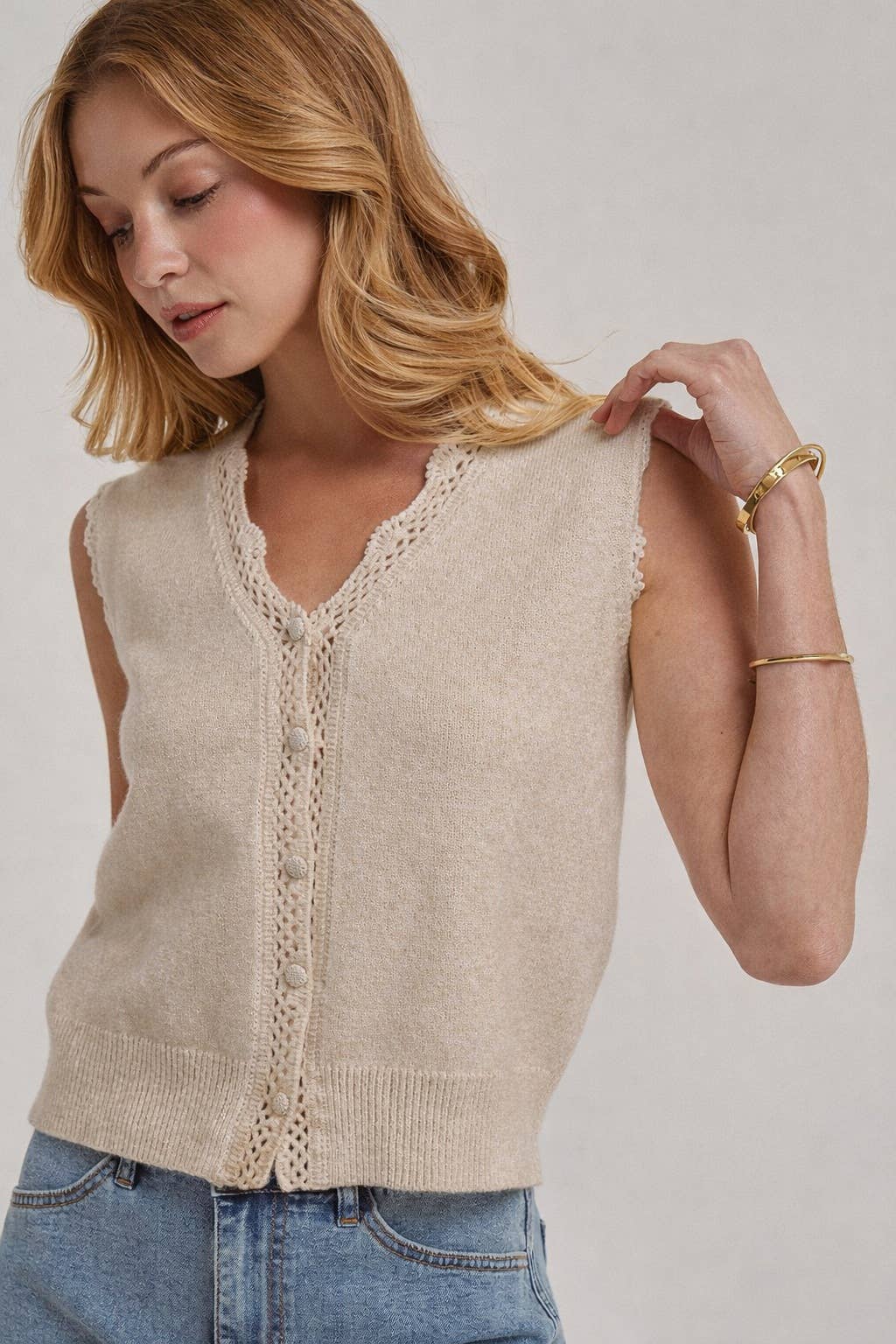 Khennedy Lace Trim Top