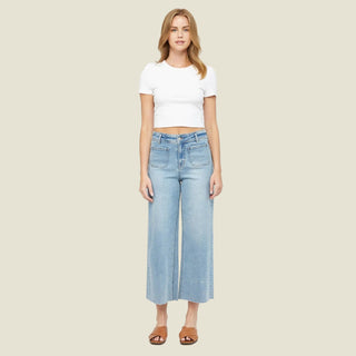 Harper Cropped Wide Leg Jeans