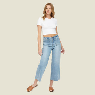 Harper Cropped Wide Leg Jeans