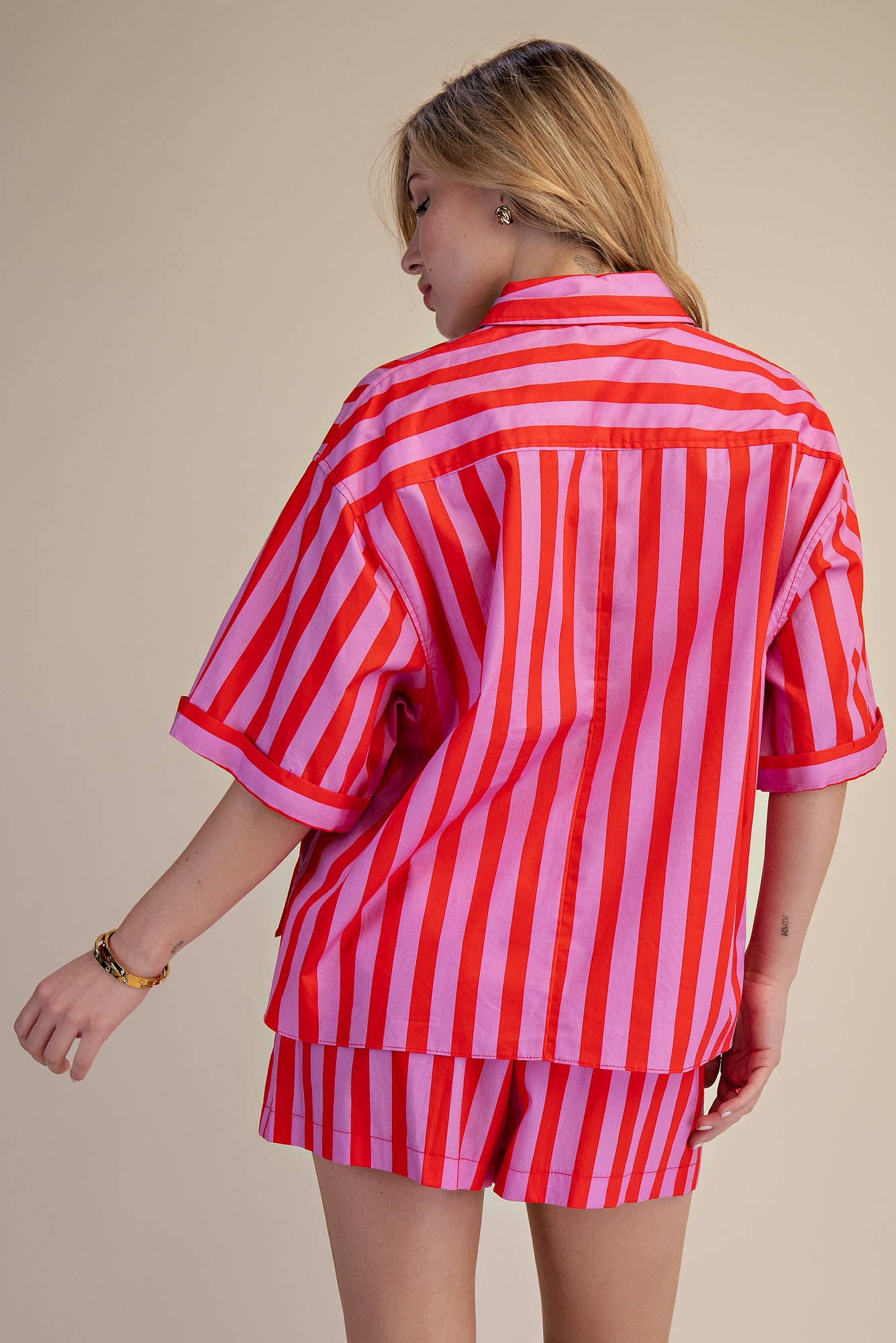 Collar Neck Button Down Shirt