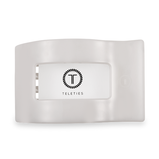 Flat Rectangle Hair Clip | Large | Coconut White