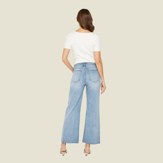 HIGH RISE WIDE RAW HEM