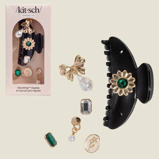 Kitsch KitschPop charm hair clip with six interchangeable charms for customizable hairstyles