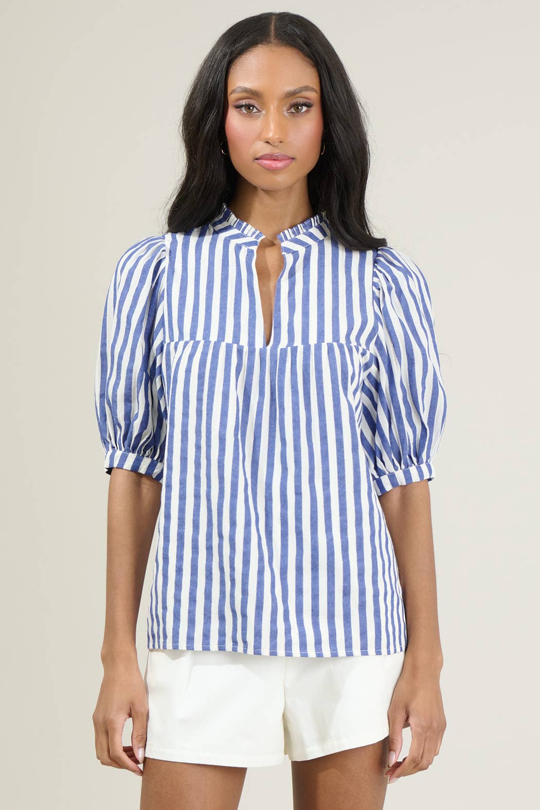 Bennett Stripe Puff Sleeve Top